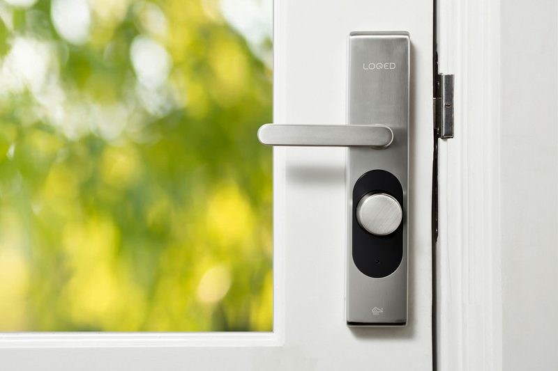 A smart lock fitted to a door